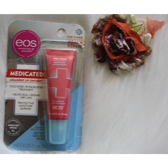 eos Heal + Repair Medicated Analgesic Lip Ointment 0.35 fl oz Cold Sore Fever - Picture 2 of 3